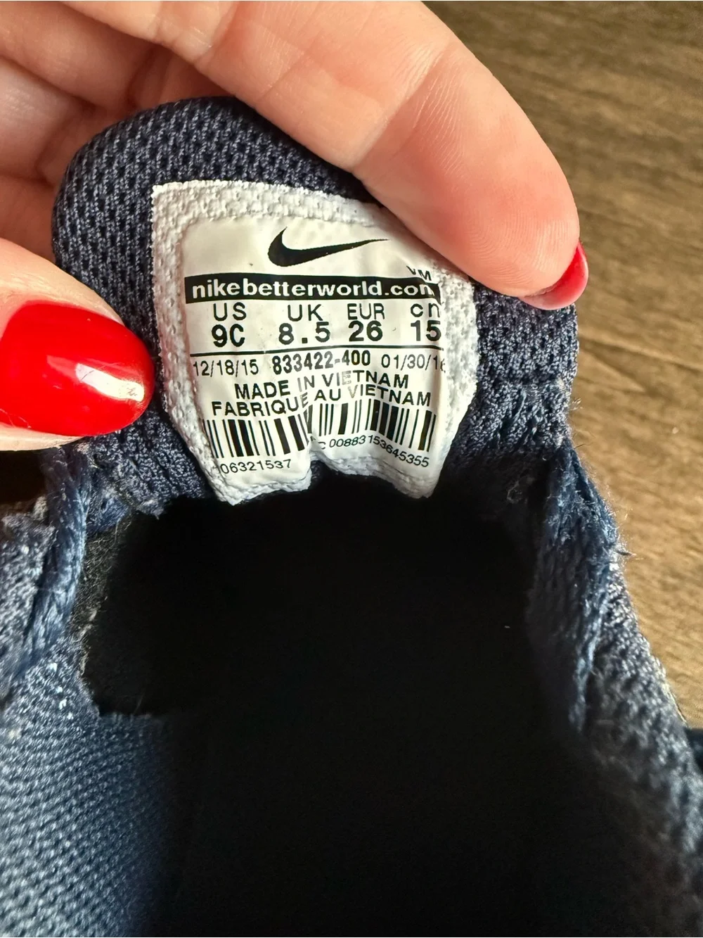 Nike Air Max Toddler Low Top Sneakers Blue/White Leather US 9C